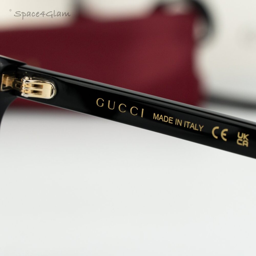BRAND NEW Gucci Women Eyeglasses Black Demo Oval GG1687O 001 - Picture 6 of 7